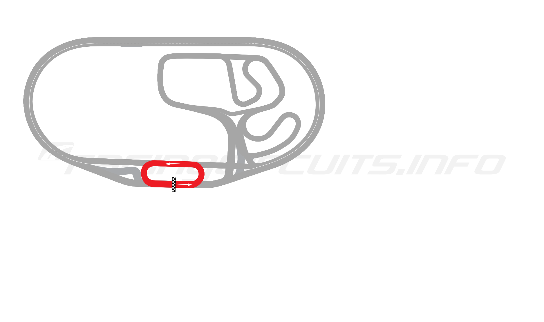 Map of Charlotte Motor Speedway, Quarter-Mile Oval 2018